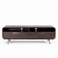 TV-meubel van hout met metalen poten 150 x 40 x 50cm bruin