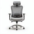 Ergonomische bureaustoel met mesh rugleuning en zachte zitting grijs 60 x 60 x 120cm