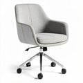 Bureaustoel grijs stof met metalen onderstel en wielen 55 x 60 x 90cm