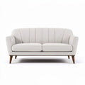 Bank grijs stof met houten poten afmetingen 180 x 80 x 85 cm
