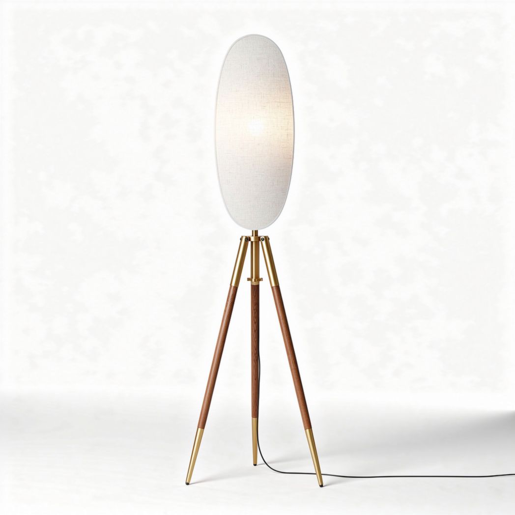 Staande lamp met stoffen kap zwart 15 x 15 x 150cm voor interieurverlichting